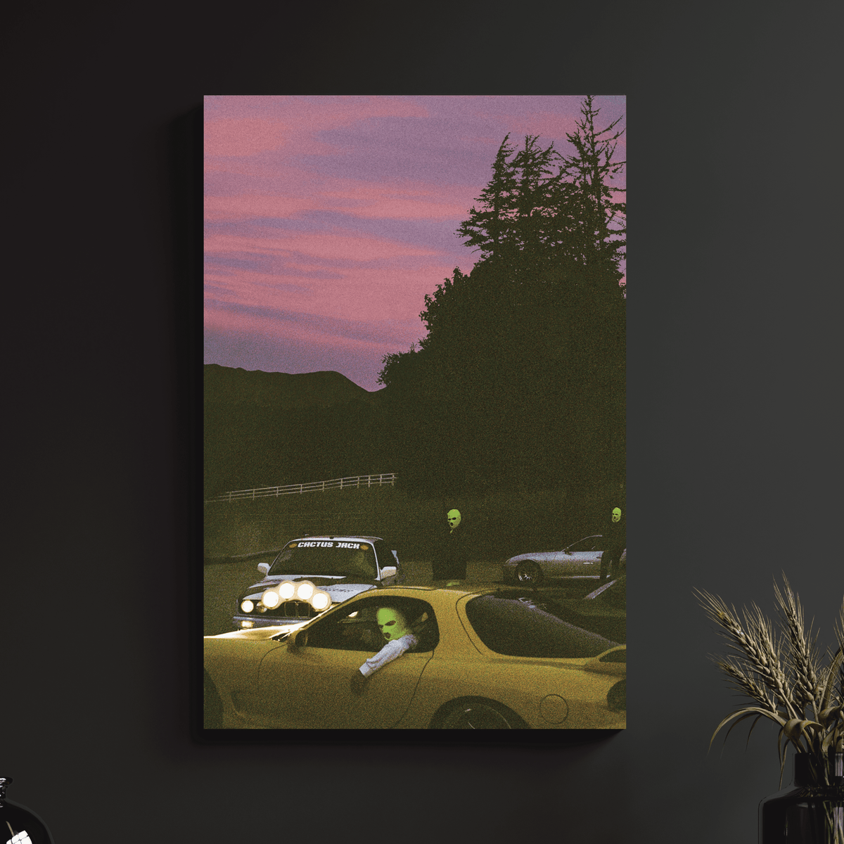 a picture of a car parked in a parking lot